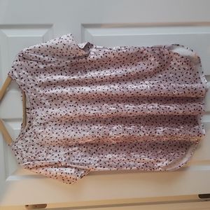 Silver Shimmer Floral Velour Top